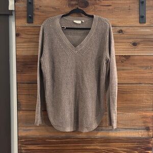 RD Style Taupe V-Neck Sweater